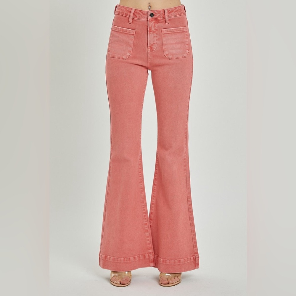 High Rise Patch Pocket Bell Bottom Jeans - Risen - Picture 5 of 5